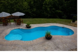 Fiberglass pool shape and style options