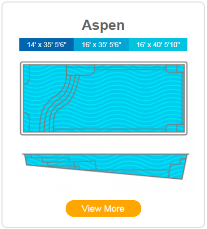One-Piece Fiberglass Swimming Pool Styles & Shapes aspen pool shell