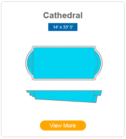 One-Piece Fiberglass Swimming Pool Styles & Shapes cathedral pool shell