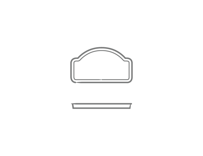 Wet Deck fiberglass shell overhead and profile drawing