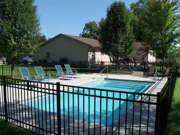 Inground fiberglass swimming pool in a Central Ohio backyard by The Pool People of Ohio