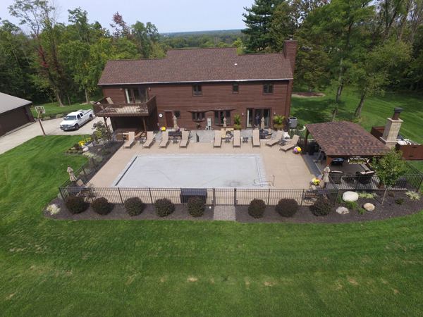 Inground fiberglass swimming pool installed by The Pool People of Ohio