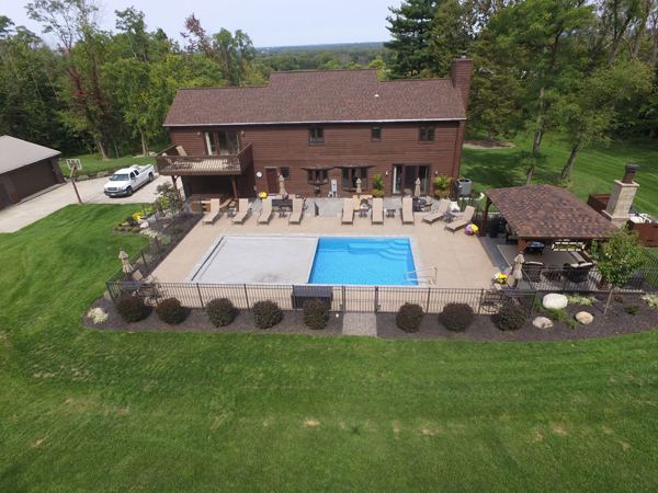 Inground fiberglass swimming pool installed by The Pool People of Ohio