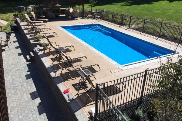 Inground fiberglass swimming pool installed by The Pool People of Ohio