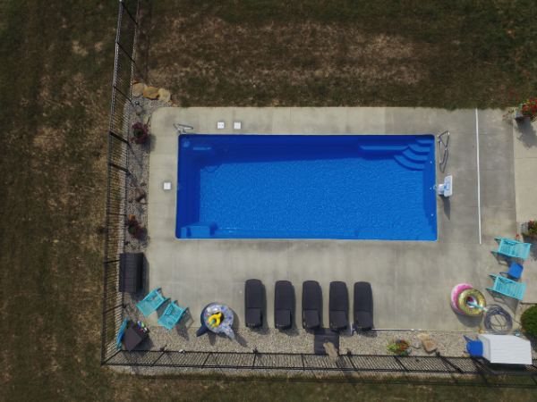 Inground fiberglass swimming pool installed by The Pool People of Ohio
