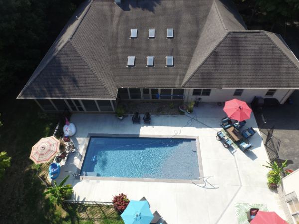 Inground fiberglass swimming pool installed by The Pool People of Ohio