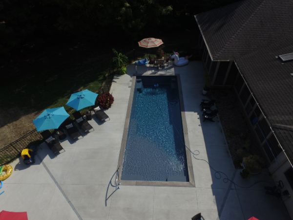 Inground fiberglass swimming pool installed by The Pool People of Ohio