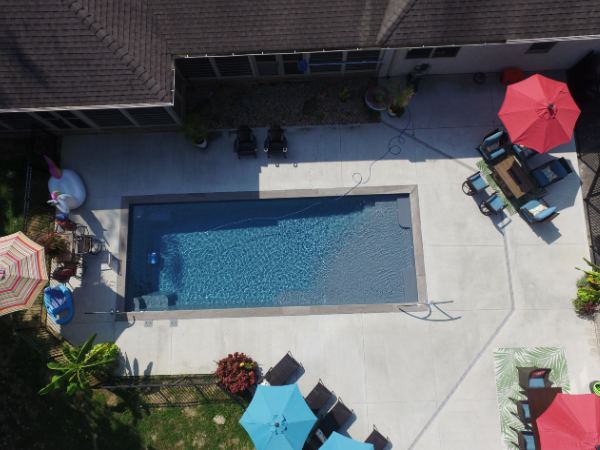 Inground fiberglass swimming pool installed by The Pool People of Ohio