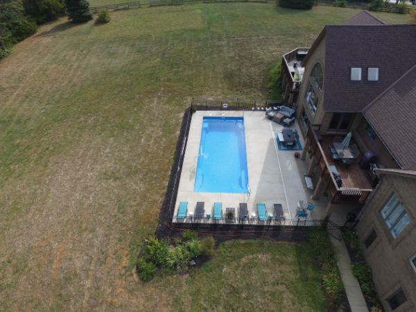 Inground fiberglass swimming pool installed by The Pool People of Ohio
