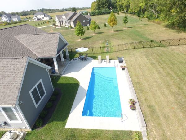 Inground fiberglass swimming pool installed by The Pool People of Ohio