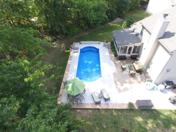 Inground fiberglass swimming pool installed by The Pool People of Ohio