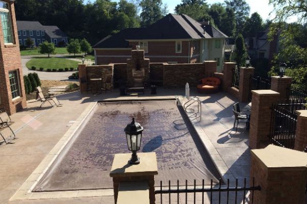 Inground fiberglass swimming pool in a Central Ohio backyard by The Pool People of Ohio