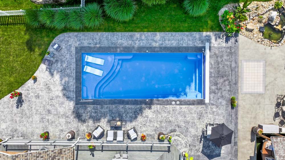 Inground fiberglass swimming pool installed by The Pool People of Ohio