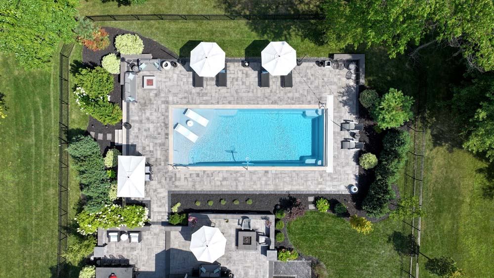 Inground fiberglass swimming pool installed by The Pool People of Ohio