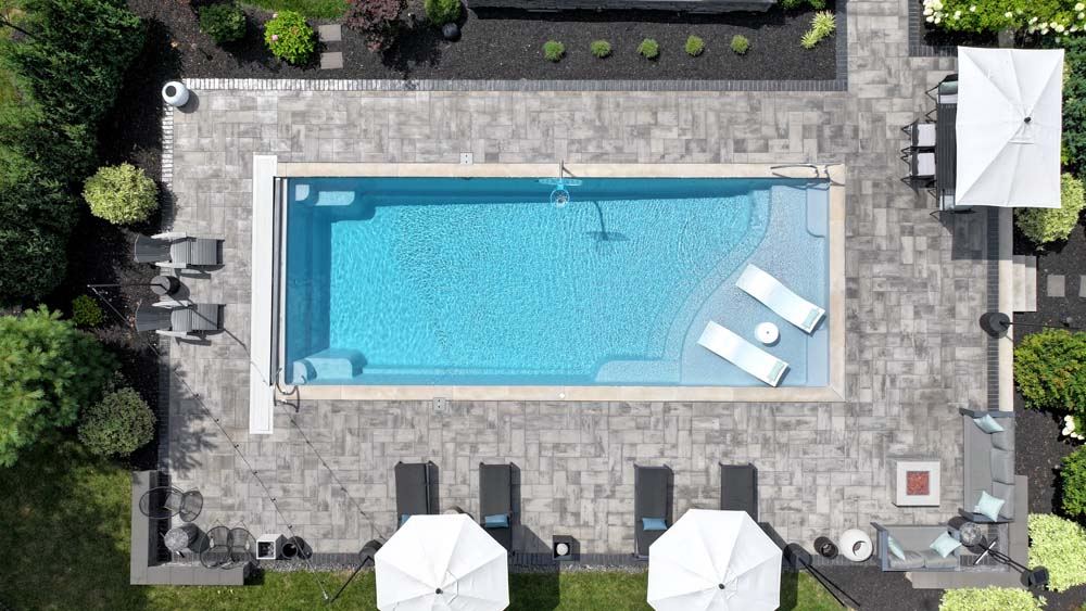 Inground fiberglass swimming pool installed by The Pool People of Ohio