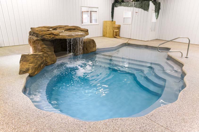 Inground fiberglass swimming pool installed by The Pool People of Ohio