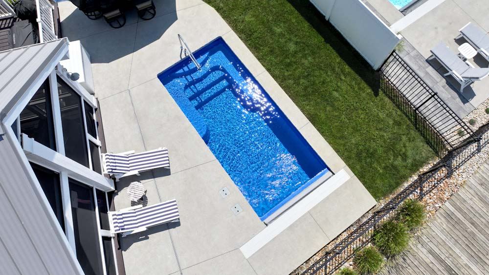 Inground fiberglass swimming pool installed by The Pool People of Ohio