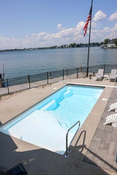 Inground fiberglass swimming pool installed by The Pool People of Ohio