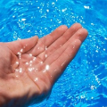 hand in pool water