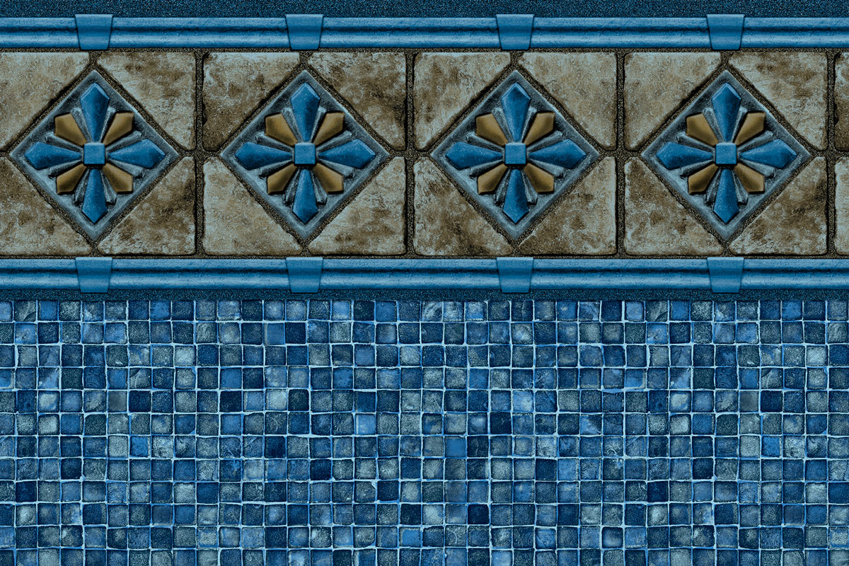 Royale / Blue Mosaic vinyl pool liner